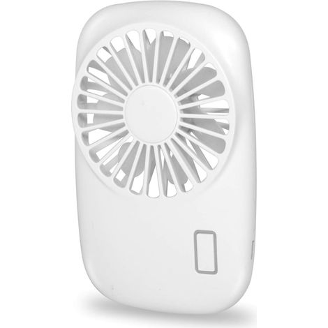 Ventilateur portable blanc, mini ventilateur puissant, petit ventilateur personnel et portable, vitesse réglable, rechargeable par USB, pour la maiso