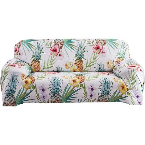 Sofa cover for 1, 2, 3, or 4-seater sofas made of durable, washable, and dust-resistant stretch fabric (summer, 3-seater) (1/5)