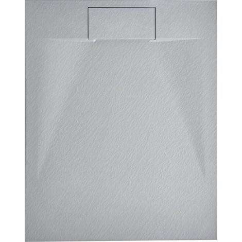Piatto doccia minimalista con scarico SMC effetto pietra naturale grigio 80 x 100 x 3 cm Azzurro