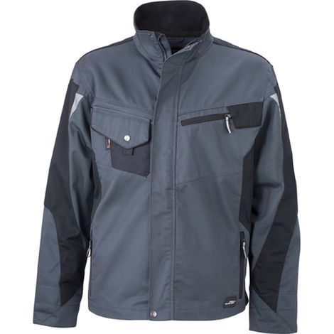James & Nicholson Arbeitsjacke JN821 Gr. 2XL grau/schwarz (1/3)