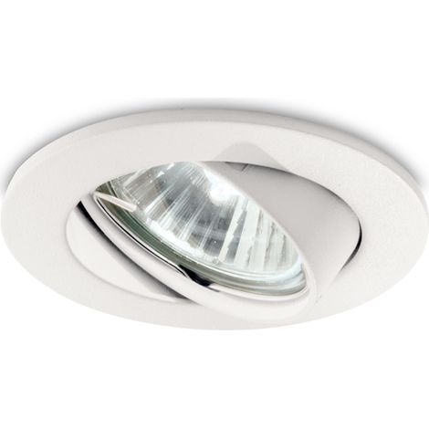 SWING FARETTO ORIENTABILE 45° 1 LUCE ATTACCO GU10 BIANCO D.8,2CM (1/2)