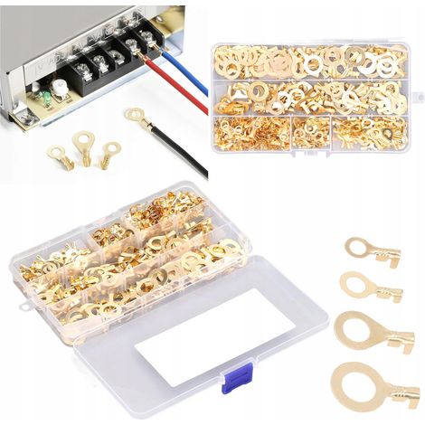 Kit Ringkabelschuhe M5-M10 Set 300 – Messing Leitfähig  M5 M6 M8 M10  Elektro Auto Schiff