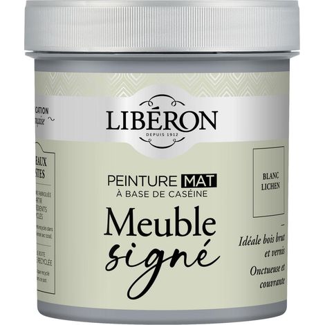 Peinture meuble à base de caséine LIBERON Blanc Lichen mat 500 ML