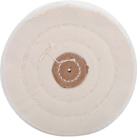 Tête polissage bijoux – 125mm – meule polissage – tissu coton – blanc – traitement bijoux / lunettes
