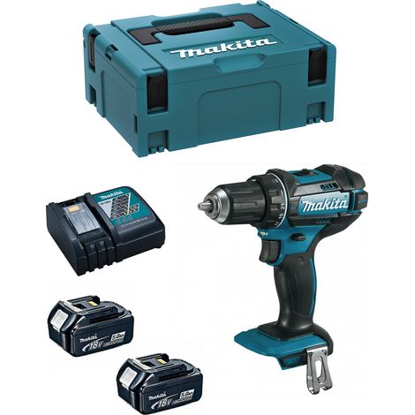 Perceuse visseuse MAKITA DDF482RTJ 18V + 2 batteries Li-Ion 5Ah + chargeur + coffret Makpac