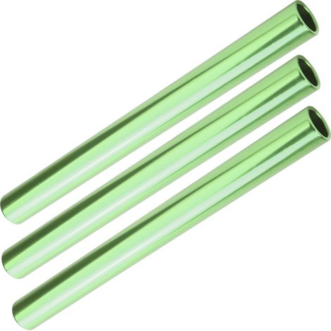 Bâtons de relais en aluminium pour courses de sprint et épreuves d'athlétisme - Lot de 3 - Vert