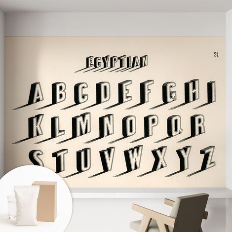 Papier peint intissé avec imprimé pour intérieur moderne application facile a motif - Colle incluse gratuite Ambiance vintage 152x104 cm (1/5)