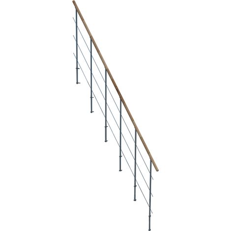 Minka Zweites Geländer für die Raumspartreppen Quatro, Quatro Turn, Style und Style Turn Buche Grau