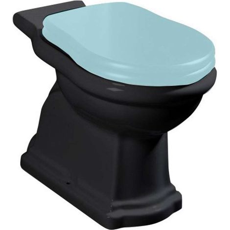 Sapho Kerasan Retro - WC-Kombi, Abgang unten, schwarz matt 101231 (1/5)