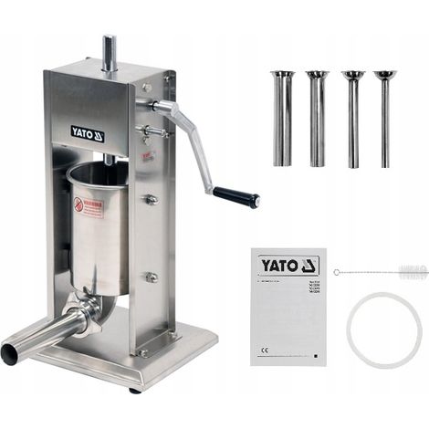Seringue en acier inoxydable 3L pour poussoir à saucisses et à farce Yato YG-03350 (1/5)