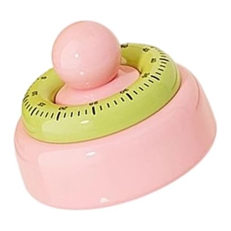 Minuteur magnétique rotatif pour la cuisine, compte à rebours mécanique en ABS, alarme arrière silencieuse et robuste, horloge de suspension sécurisée (1/5)