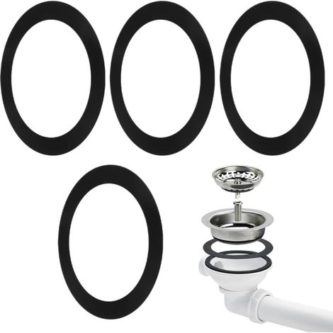 4 Pièces Joint Bonde Evier, Joint Evier Cuisine avec Extérieur 113mm, Intérieur 86mm, Joint Bonde Baignoire Rubber, Joints de Rechange pour Panier à Panier (1/5)