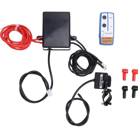 Ortviai Télécommande sans fil pour treuil 12 V – Compatible 2000 à 4500 lb, système double (sans fil + filaire), ABS résistant à la chaleur