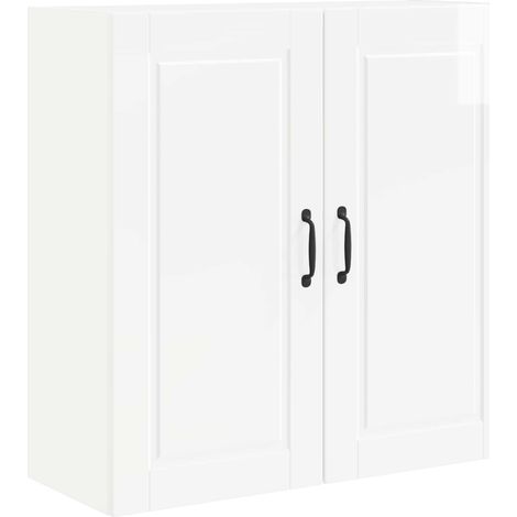 Maison Exclusive - Meuble mural PORTO Blanc brillant 80 x 31 x 80 cm