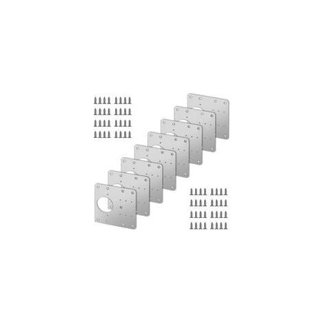 8 piezas de placa de reparación de bisagra para armario de acero inoxidable con 48 tornillos (1/5)