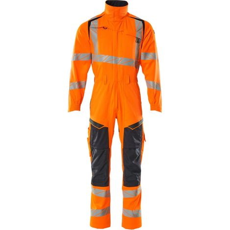 Mascot Overall, Knietaschen, Stretch-Einsätze Kombination Gr. 4XL, hi-vis orange/schwarzblau