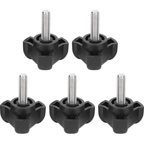 Lot de 5 vis de serrage manuelles M6 20 mm, vis de serrage triangulaires pour matériel industriel