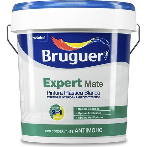 PINTURA PP MATE BLANCA EXPERT 4L PARA INTERIOR Y EXTERIOR 5208093 BRUGUER (1/5)