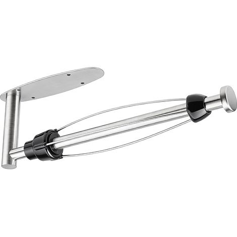 Argenté Porte Sopalin Con Effet Amortissant, Support de Papier Porte Rouleau à Une Main Auto adhésif Acier Inoxydable Dderouleur Essuie Tout Murale (1/5)