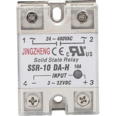 Halbleiterrelais (kontaktloser Schalter, DC/AC) SSR mit Aluminium-Kühlkörperplatte SSR-10 DA H