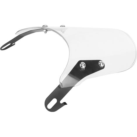 Paravent Moto Déflecteur d'Air pour Phare Rond 5-7" Yamaha, Pare-Brise Transparent Blanc (1/3)