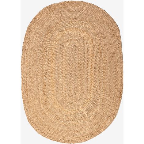 Alfombra en Yute Natural Ovalada (141x99,5 cm) Tempo SKLUM (1/5)