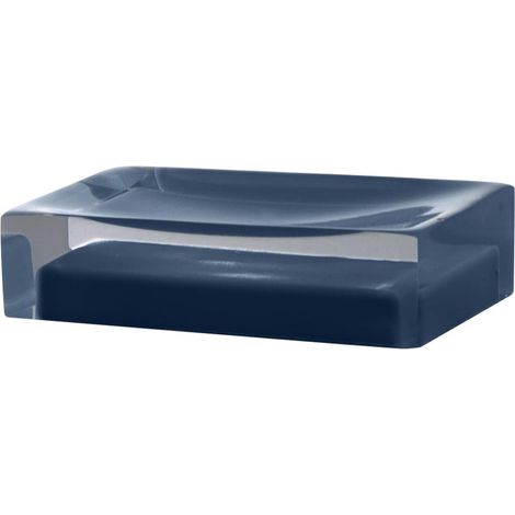 Porte-Savon en résine Couleur Bleu pétrole, Dimensions 3 x 11 x 7 cm et Poids 0,15 kg (1/3)