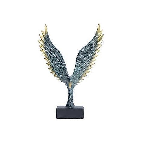 Wohnaccessoires mit handbemalter Adlerstatue, Verschönern Sie Ihr Zuhause mit diesem universellen Geschenk, Beeindruckende Größe mit einzigartigem nordisch-abstraktem Flügeldesign,