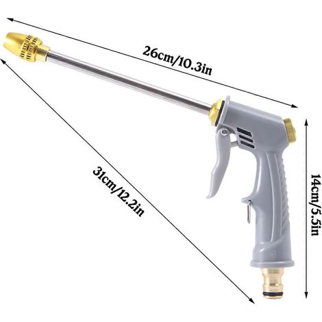 Garden Hose Nozzle Long Rod Garden Hose Nozzle Portable Sprinkler Water Hose Pipe Spray Nozzle, for Lawn Patio Cleaning Glass (1/4)