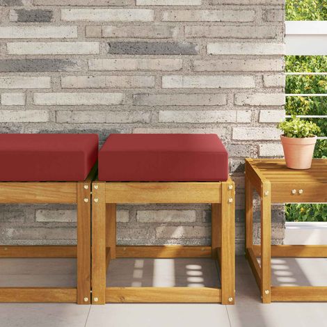 Sitzkissen für Outdoor Weinrot 40 x 40 x 8 cm 100 % Polyester (1/5)