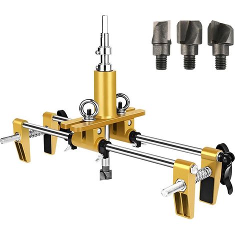 Kit d'ouverture de serrure de porte, avec 3 pièces en bois massif tungstène, lame de travail du bois, serrurier, mortising jig outil pour l'installation de portes (1/5)