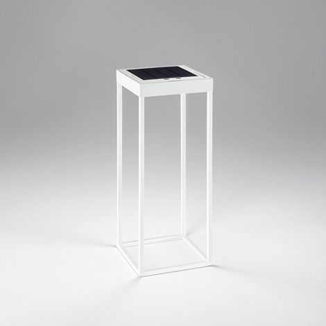 Lampe De Table Solaire Et Rechargeable Cage De Perenz Blanc Mat H50Cm (1/5)