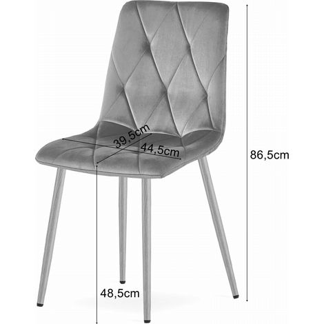 Fauteuil Libra - velours gris foncé / pieds couleur bois x 1 (1/5)