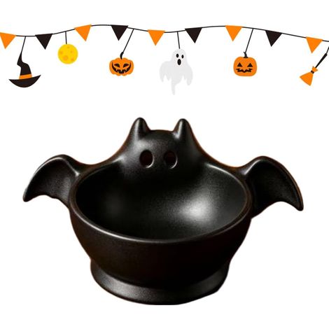 Plateau à bijoux chauve-souris mignon, plat décoratif d'Halloween multi-usage (1/5)