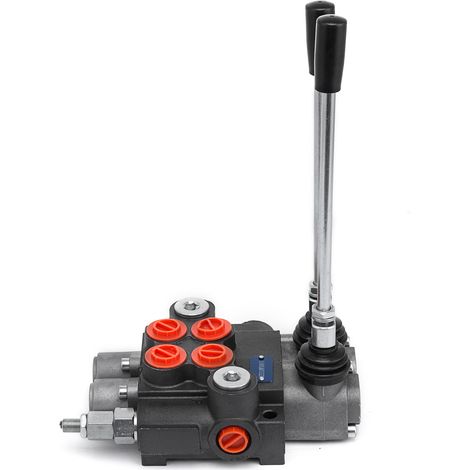 Vanne hydraulique à 2 tiroirs Mophorn 11 GPM à commande directionnelle à double effet pour tracteurs, chargeurs, réservoirs