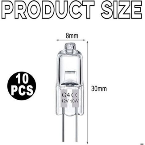 Ampoule Halogene G4 - 10 W - Blanc Chaud - Pour Eclairage Interieur Domestique Et Loisirs - Lot De 10 (1/5)