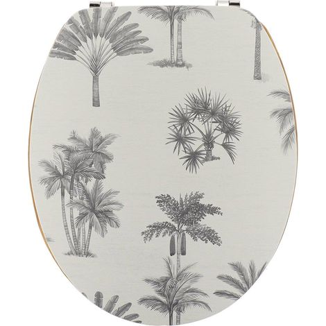 Wc-deckel mdf 18 zoll deckel design gedruckt sitzfläche bambusimitat edelstahlbefestigungen - arizona dream - Tendance
