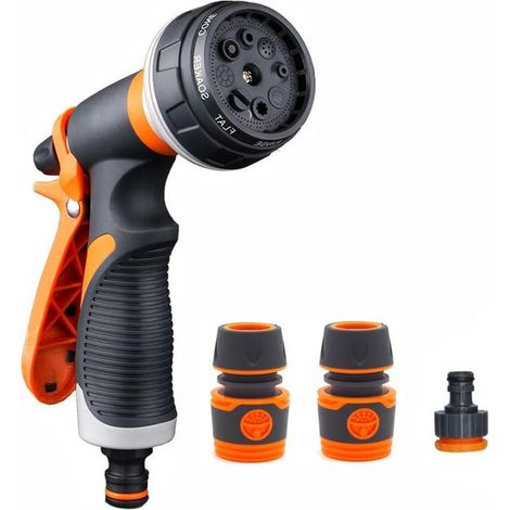 Spruzzatore da giardino, pistola per irrigazione a 8 modalità, pistola ad acqua ad alta pressione per giardino (1/5)