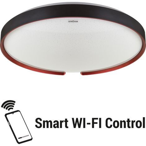 Plafonnier bain rond noir Ø39,5 LED 24W IP44 Struhm (1/2)