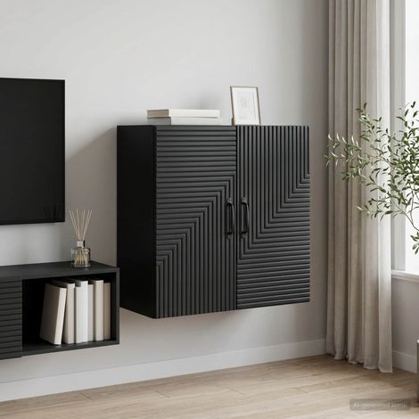 Mobiletto a muro Nero 59 x 31 x 60 cm Legno ingegnerizzato vidaXL (1/5)