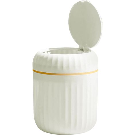 CCYKXAMini Desktop Trash Can - Small Trash Can with Snap-On Lid - Segmented Disassembly Makes Removing Trash Bags Easy, Suitable (1/5)