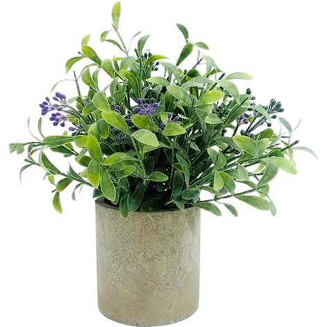 Plantas artificiales de interior，Mini plantas artificiales para decoración del hogar，Eucalipto artificial para uso en interiores en dormitorios (1/5)