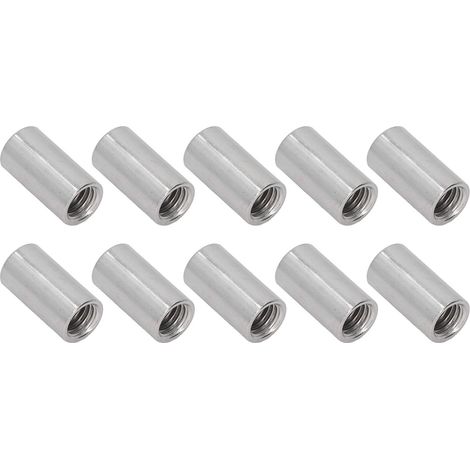10 Pièces Écrous de Raccordement Ronds M12 Inox Connecteur pour Tige Filetée Écrou Femelle (1/5)