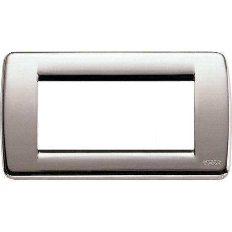 VIMAR - 16754.34 Placca Rondo 4M nichel spazzolato