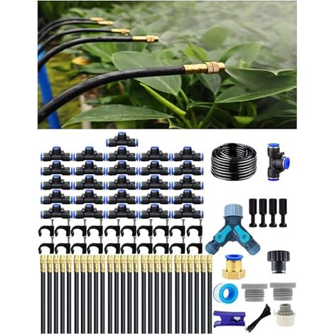 Système d'Irrigation Goutte-à-Goutte, Arrosage Automatique de Jardin, Arroseur 360° Réglable,Buse Brumisation Haute Performance pour Plantes en Pot, Jardin et Balcon - 30 M (1/5)