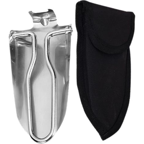 Pelle Pliante Acier Inoxydable Mini Pelle Légère et Compacte Truelle de Jardin Pratique pour Voyage Camping Outil Multifonctionnel de Creusement (1/5)