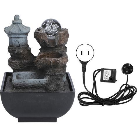 Fontaine LED de table en résine innovante pour décoration intérieure bureau maison Modèle 9111 Prise US 110V (1/5)