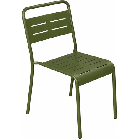 Set di 6 sedie da giardino verdi impilabili BERGAME