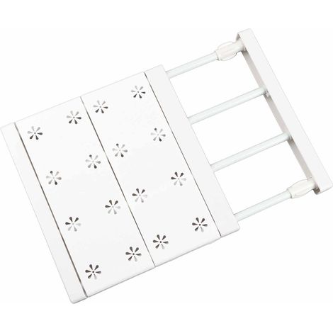 Étagère de penderie avec séparateurs, étagère de rangement pour armoire, séparateur extensible pour armoire de cuisine, unité de rangement pour penderie/dortoir, 30-40 cm de long, 24 cm de large. (1/5)