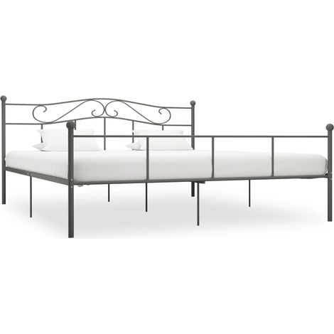 Giroletto Grigio in Metallo 180x200 cm vidaXL (1/5)